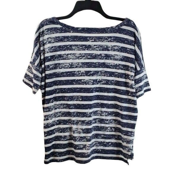 Gap XS SS Navy White Striped Top - Picture 3 of 3